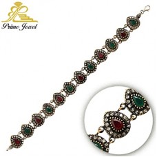 Gümüş Otantik Taşlı Biezik /Bileklik